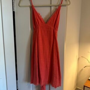 Cotton Candy Coral Mini Dress